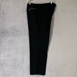 Alfani Black Trouser Pants Gold Zip Pockets Womens plus 22W Comfort Waistband